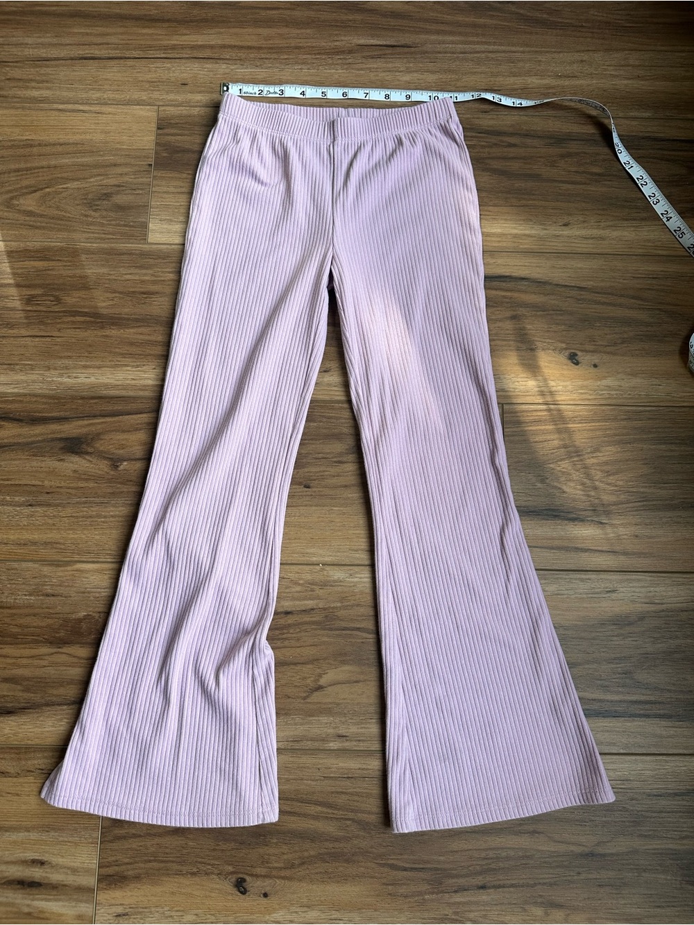 wonder nation Ribbed Flare Lounge Pants in light purple